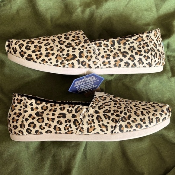 Brand New Toms Alpargata Birch Leopard Print Canvas Slip On Shoes Animal Jungle - Picture 8 of 15